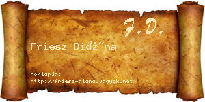 Friesz Diána névjegykártya